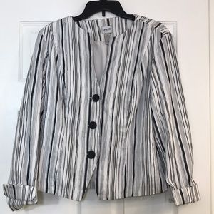 Chico's Button Front V Neck Jacket-Size M